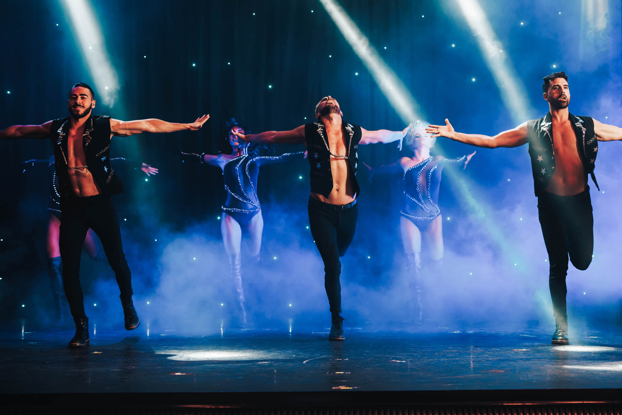 Billionaire performers on stage