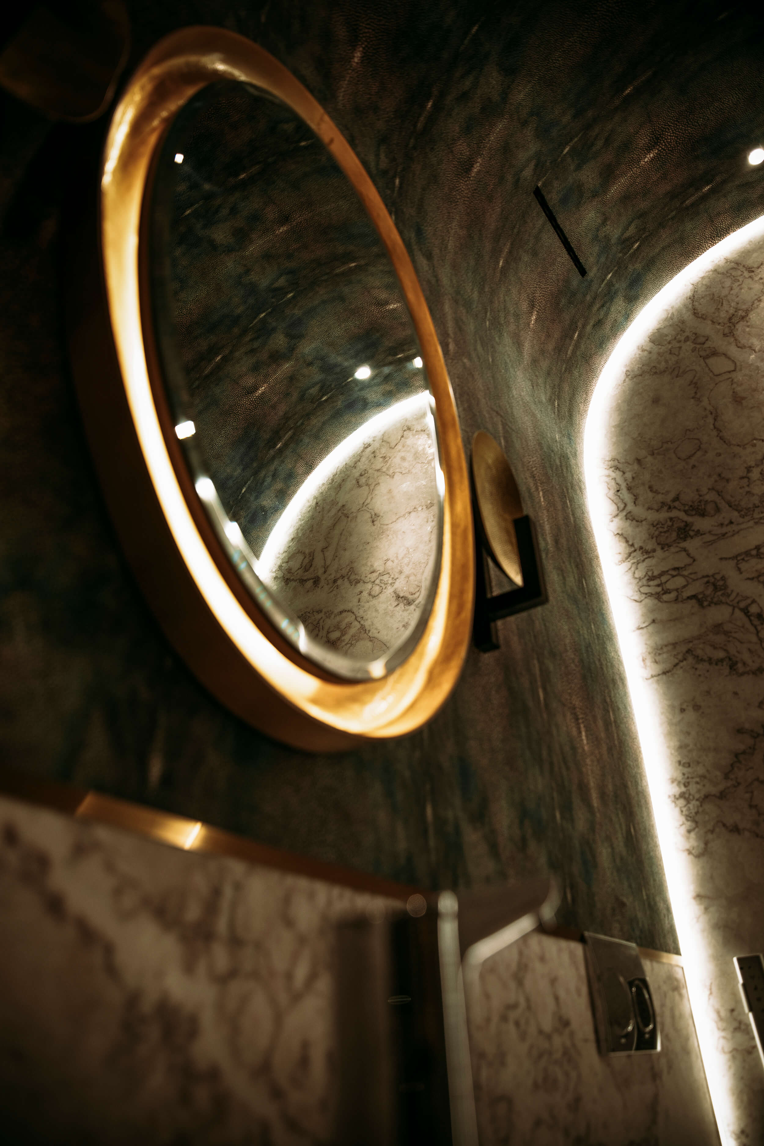 Mirror and lighting